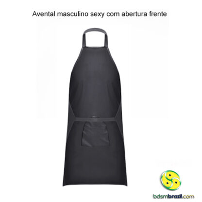 Avental masculino sexy com abertura frente - Image 4