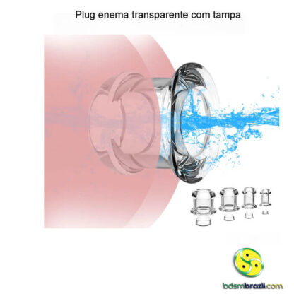 Plug enema transparente com tampa - Image 2