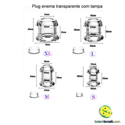 Plug enema transparente com tampa - Image 7