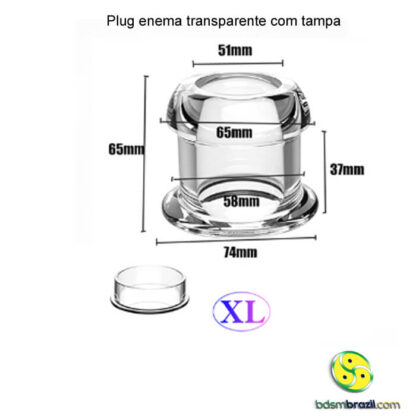 Plug enema transparente com tampa - Image 8