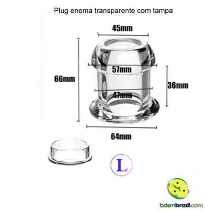 Plug enema transparente com tampa - Image 9