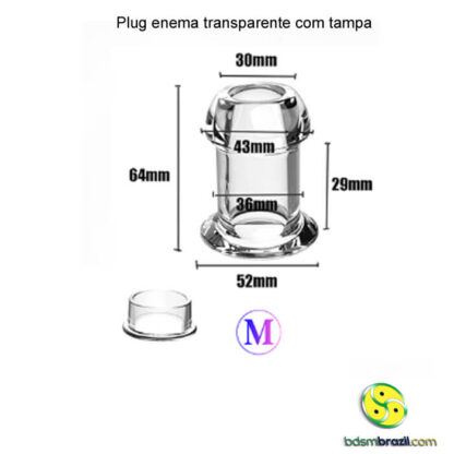 Plug enema transparente com tampa - Image 10