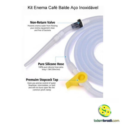 Kit Enema Café balde aço inoxidável - Image 2