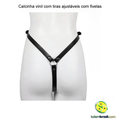 Calcinha vinil com tiras ajustáveis com fivelas - Image 2