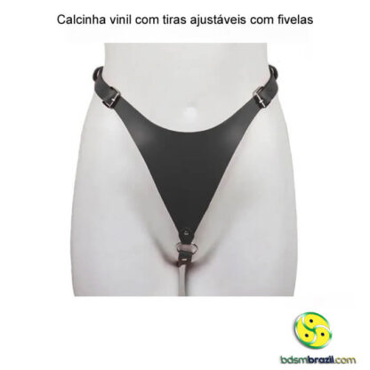 Calcinha vinil com tiras ajustáveis com fivelas - Image 4