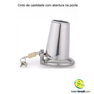 Cinto de castidade com abertura na ponta