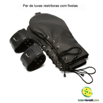 Par de luvas restritoras com fivelas - Image 5