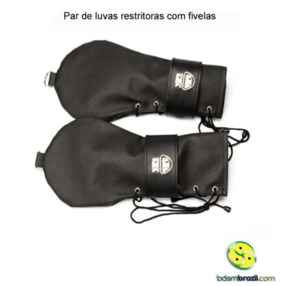 Par de luvas restritoras com fivelas - Image 6