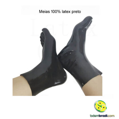 Meias 100% latex preto - Image 2