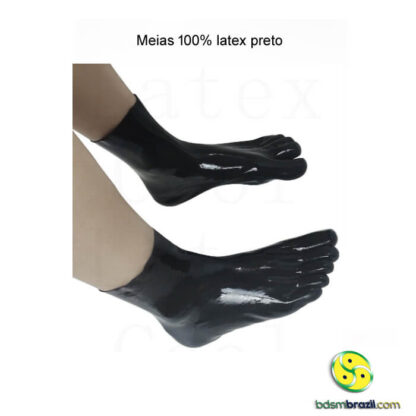 Meias 100% latex preto - Image 3