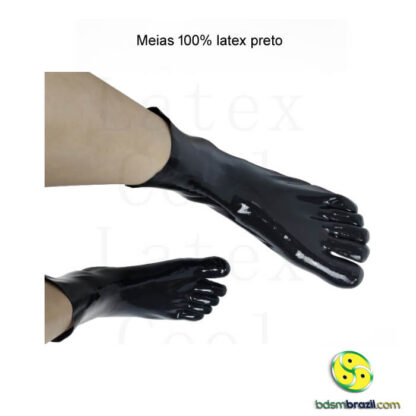 Meias 100% latex preto - Image 4