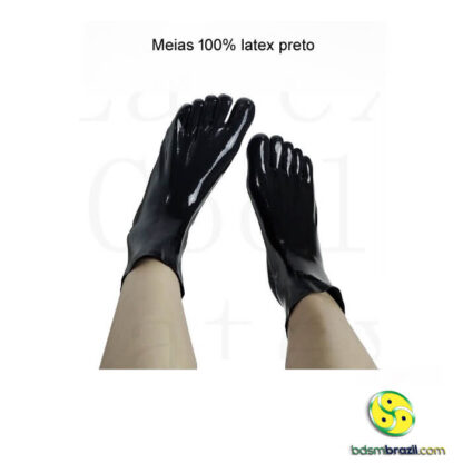 Meias 100% latex preto - Image 5