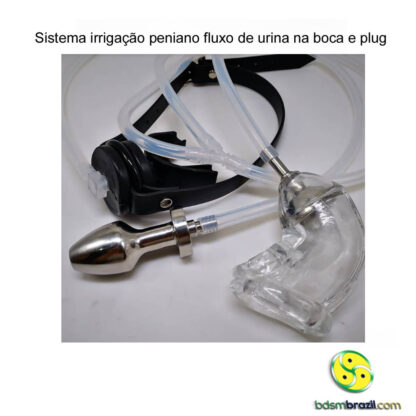 Sistema irrigação peniano fluxo de urina na boca e plug - Image 2