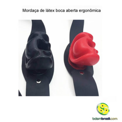 Mordaça de látex boca aberta ergonômica - Image 2