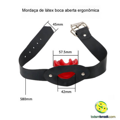 Mordaça de látex boca aberta ergonômica - Image 12