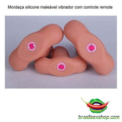 Mordaça silicone maleável vibrador com controle remoto - Image 7