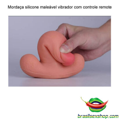 Mordaça silicone maleável vibrador com controle remoto - Image 9