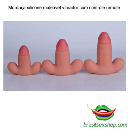 Mordaça silicone maleável vibrador com controle remoto - Image 13