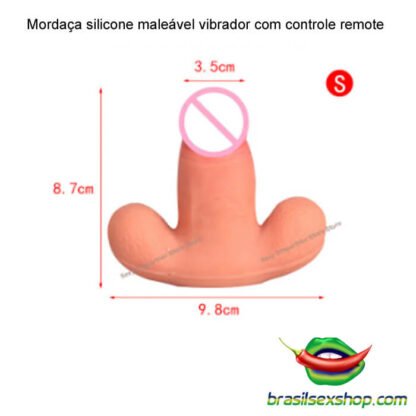 Mordaça silicone maleável vibrador com controle remoto - Image 14