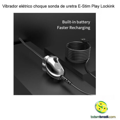 Vibrador elétrico choque sonda de uretra E-Stim Play Lockink - Image 3