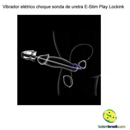 Vibrador elétrico choque sonda de uretra E-Stim Play Lockink - Image 7