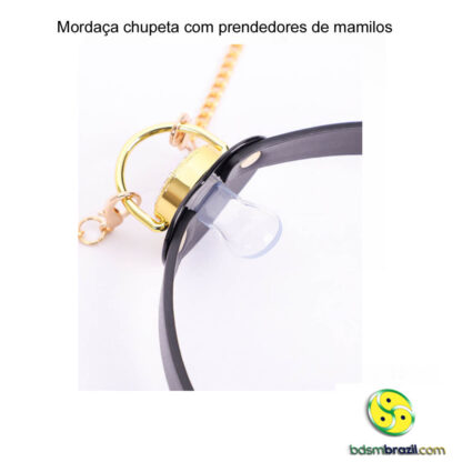 Mordaça chupeta com prendedores de mamilos - Image 6