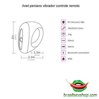 Anel peniano vibrador controle remoto - Image 7