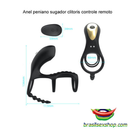 Anel peniano sugador clitoris controle remoto - Image 3