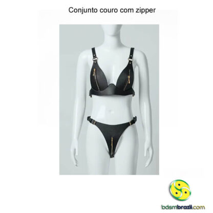 Conjunto couro com zipper - Image 2