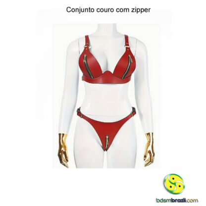 Conjunto couro com zipper - Image 3