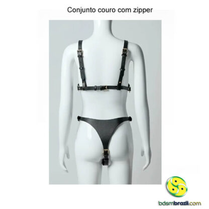 Conjunto couro com zipper - Image 4
