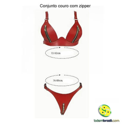 Conjunto couro com zipper - Image 5