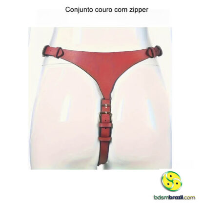 Conjunto couro com zipper - Image 7