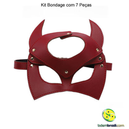 Kit bondage com 7 peças vermelho - Image 3