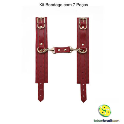 Kit bondage com 7 peças vermelho - Image 5