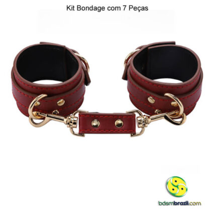 Kit bondage com 7 peças vermelho - Image 6