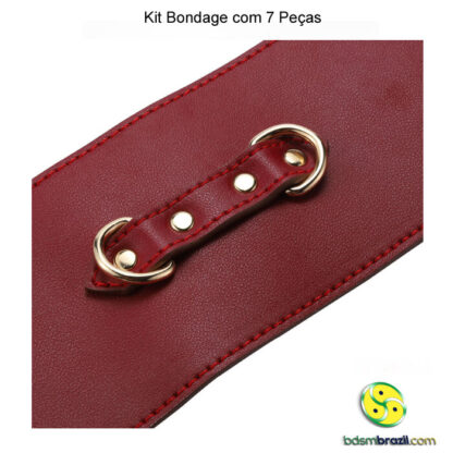 Kit bondage com 7 peças vermelho - Image 8