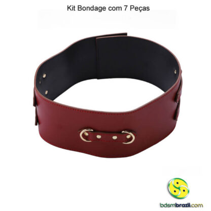 Kit bondage com 7 peças vermelho - Image 9