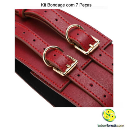 Kit bondage com 7 peças vermelho - Image 11