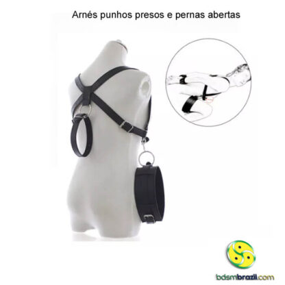 Arnés punhos presos e pernas abertas - Image 4