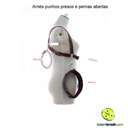 Arnés punhos presos e pernas abertas - Image 5