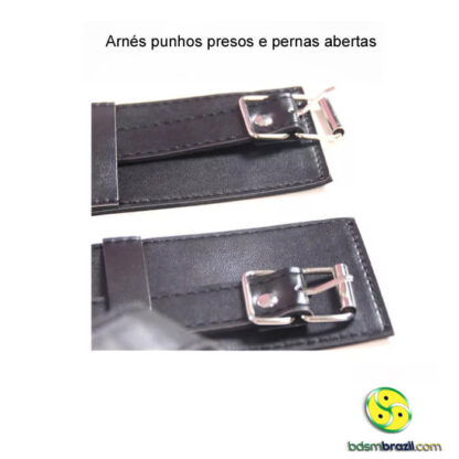 Arnés punhos presos e pernas abertas - Image 7