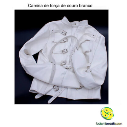 Camisa de força de couro branco - Image 2