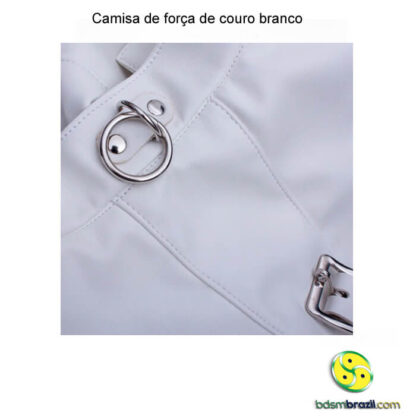 Camisa de força de couro branco - Image 3