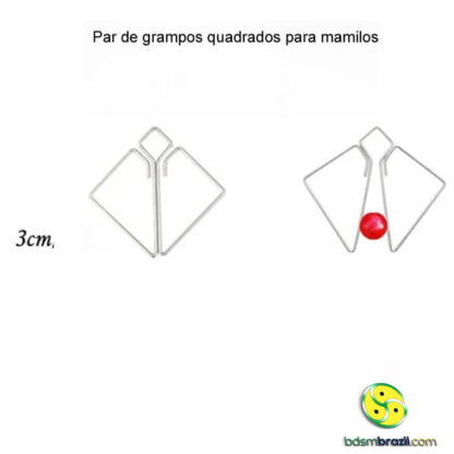 Par de grampos quadrados para mamilos - Image 2