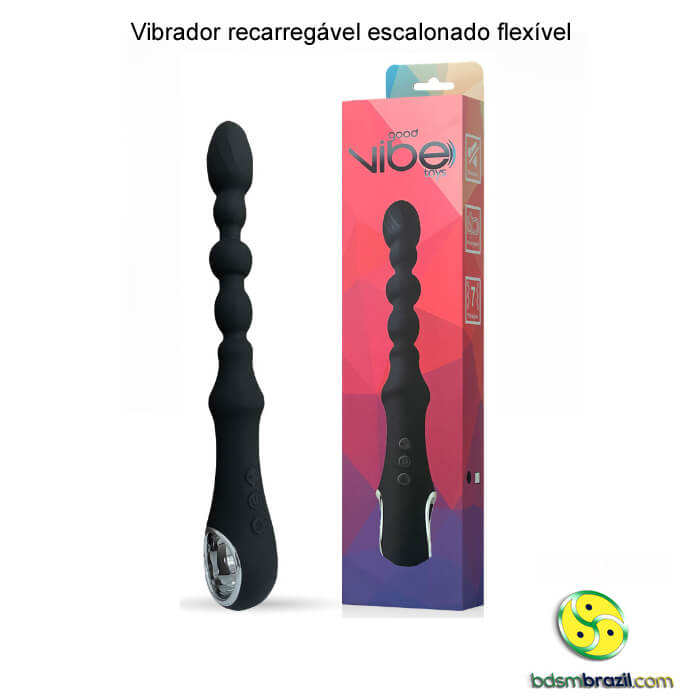 Vibrador recarregável escalonado flexível | Brasil Sexshop