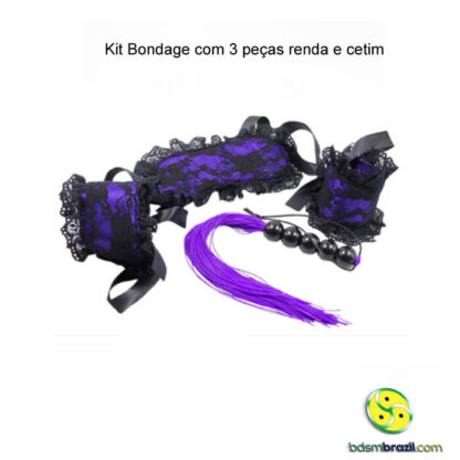 Kit Bondage com 3 peças renda e cetim - Image 2