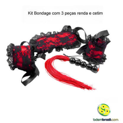 Kit Bondage com 3 peças renda e cetim - Image 3