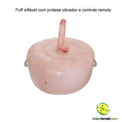 Puff inflável com prótese vibrador e controle remoto - Image 4