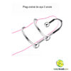 Plug uretral de aço 2 aneis